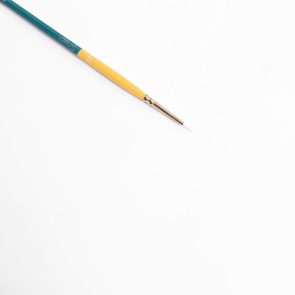 Princeton, White, Brush, Art & School, Snap White Taklon Round, 2/0, 402247
